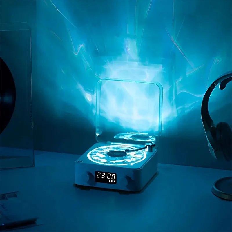Multi-Function Retro Ocean Wave Record Player