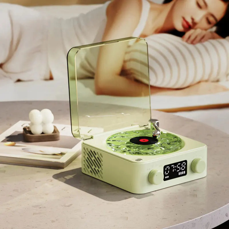 Multi-Function Retro Ocean Wave Record Player