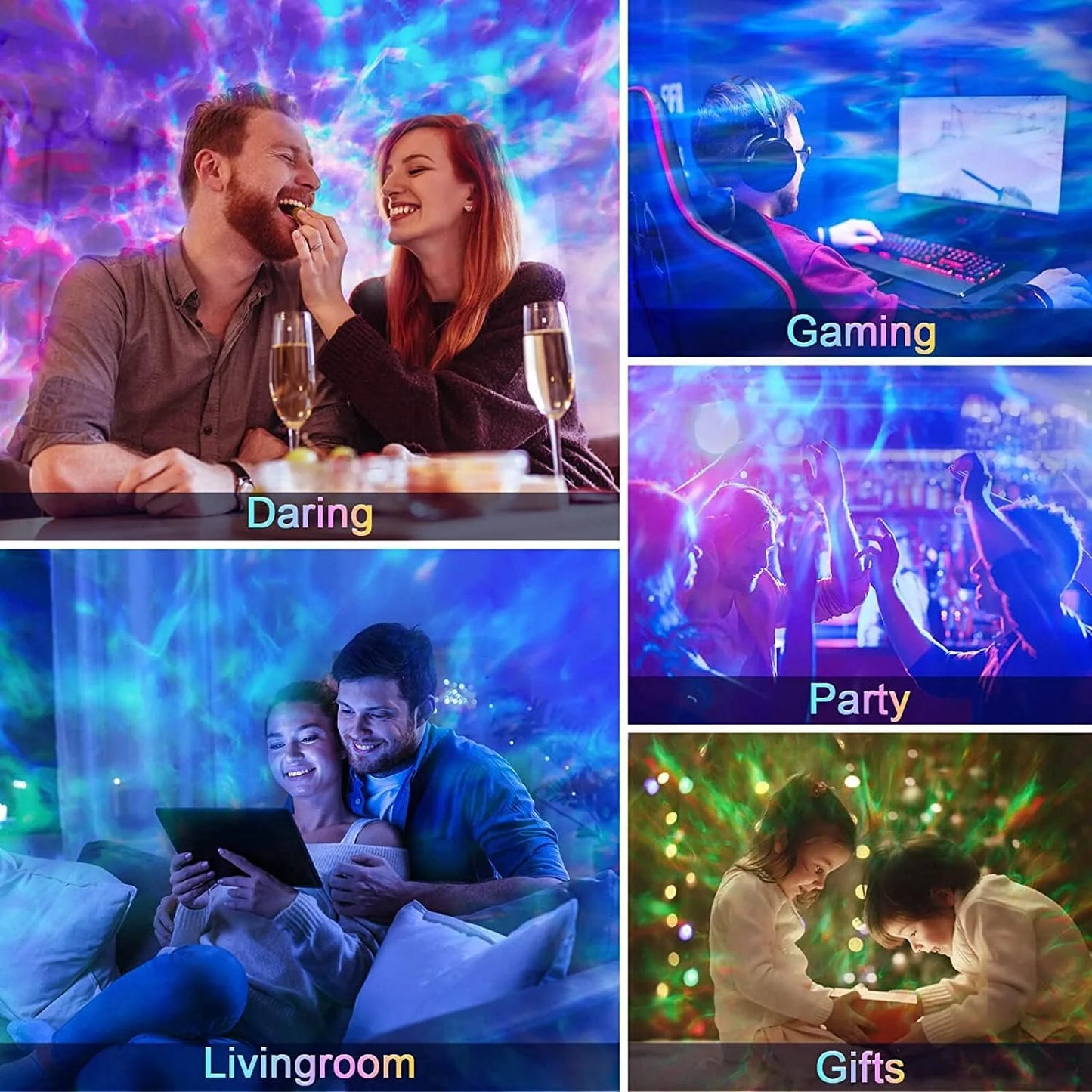 LED Galaxy Projector Galaxy Light With Bluetooth Speaker and Remote