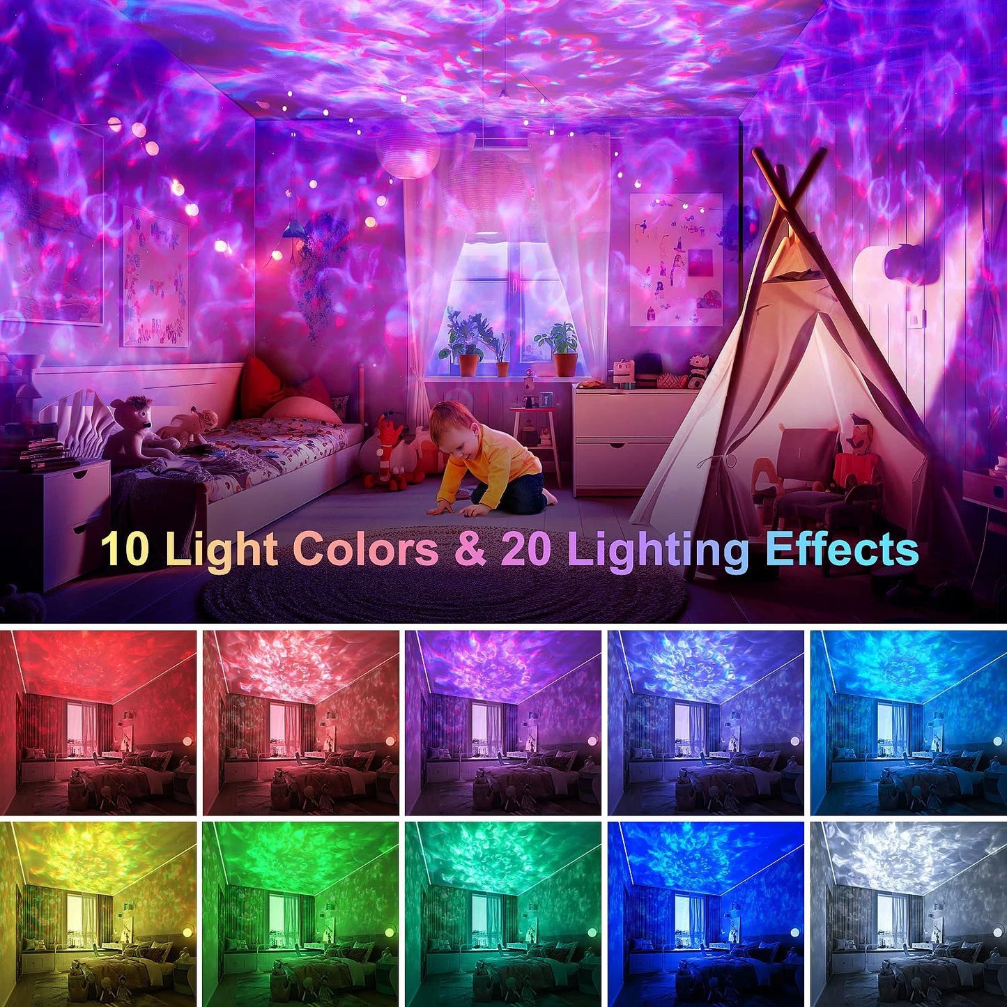 LED Galaxy Projector Galaxy Light With Bluetooth Speaker and Remote