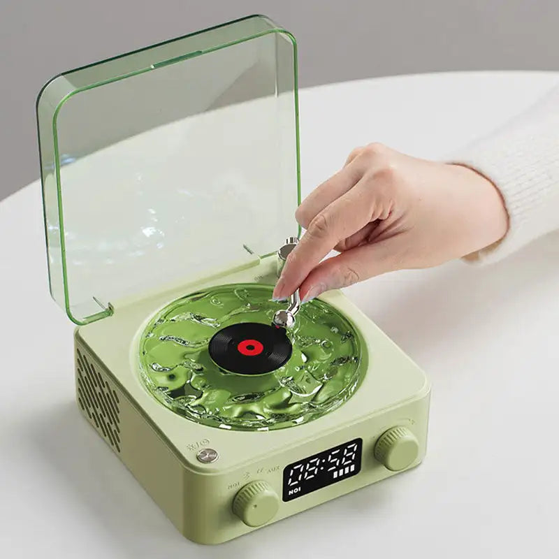 Multi-Function Retro Ocean Wave Record Player