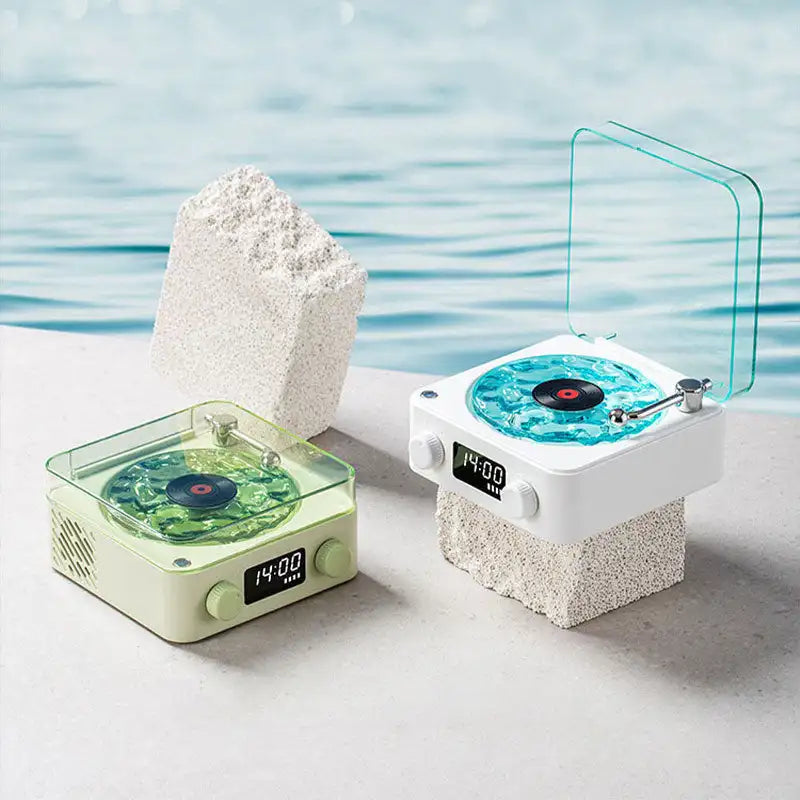 Multi-Function Retro Ocean Wave Record Player